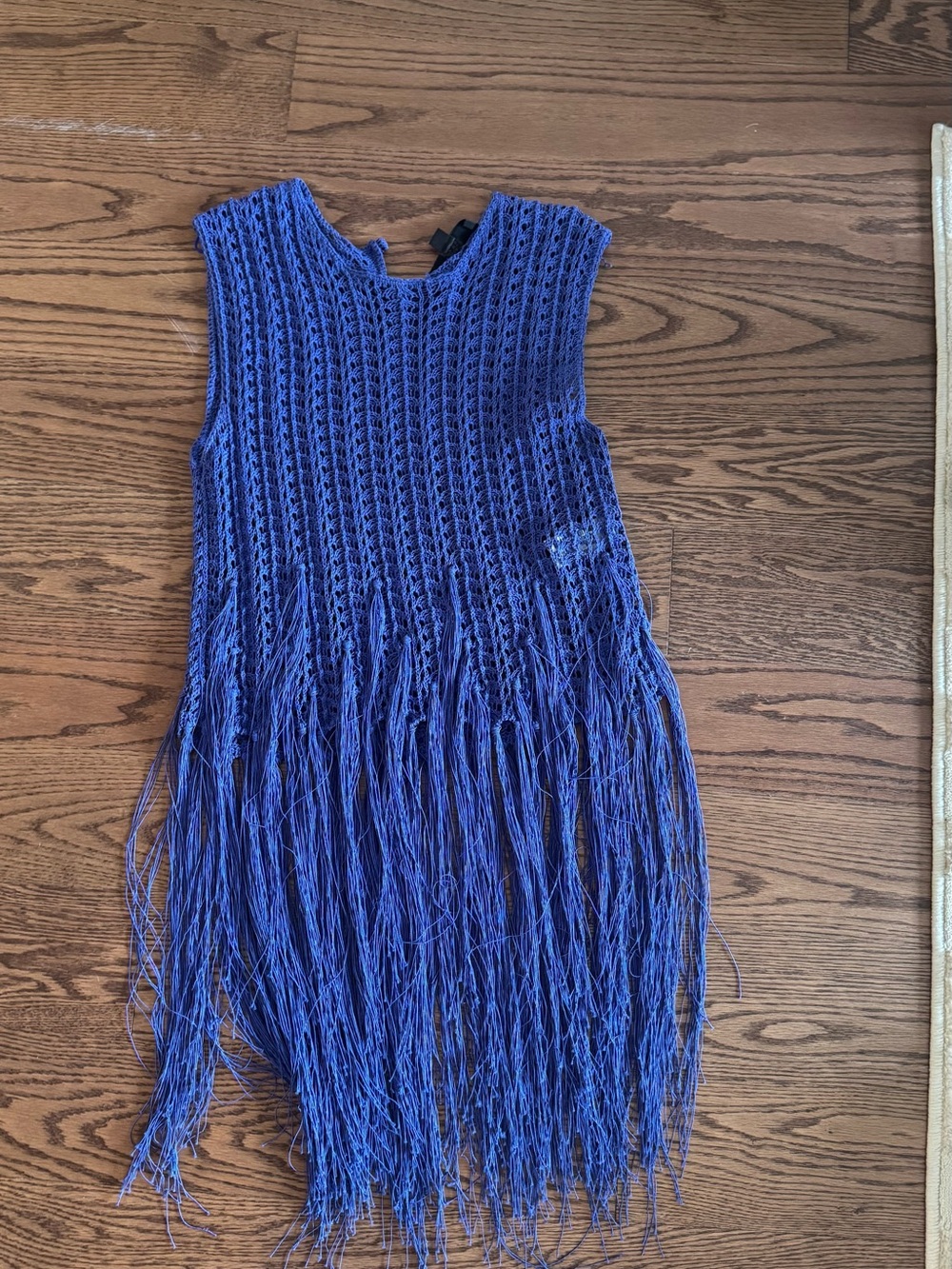Zara crochet  Fringe Knit top (m)